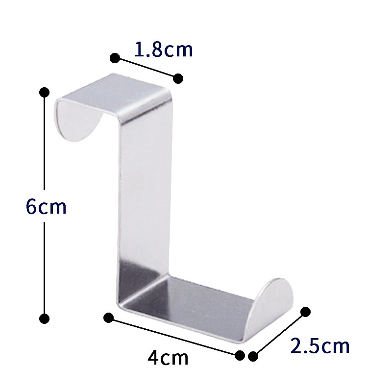 Stainless steel door rear hook door hook S-shaped hook Z-shaped seamless strong bedroom kitchen door back-type hook