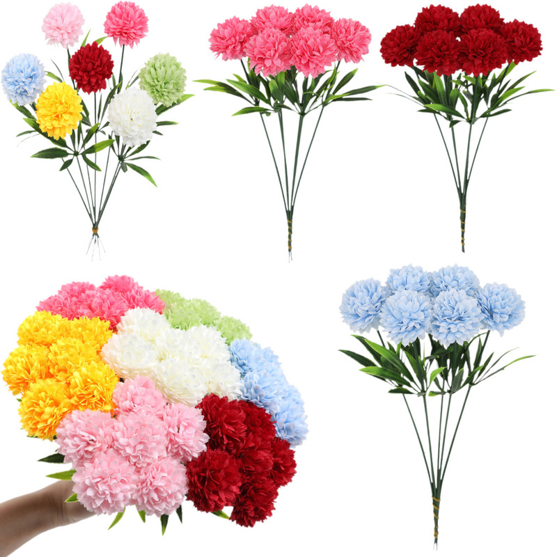 造花タンポポヒヤシンス卓球菊アジサイ家の装飾結婚式の花造花アレンジメント卸売|undefined