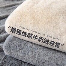 牛奶绒被套秋冬季单件双面毛绒被单法兰绒珊瑚绒单人加绒被罩