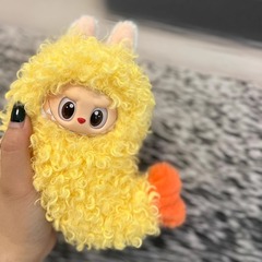 一三代labubu可爱炸虾套装坐坐派对拉布布棉花娃娃黄金虾毛绒娃衣