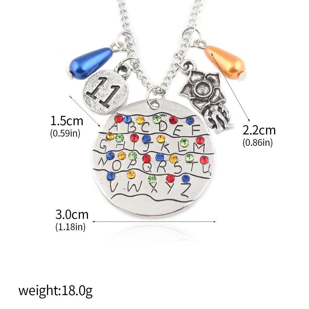 欧米映画・テレビ周辺グッズ「ストレンジャー・シングス」第5シーズン 26文字ワッフルキーホルダー 食人花ペンダント 輸入品