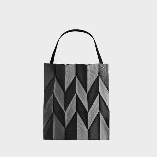 2024 Cross-border exclusive canvas single-shoulder hand-held tote bag geometric rhombus bag convenient foldable storage purchase