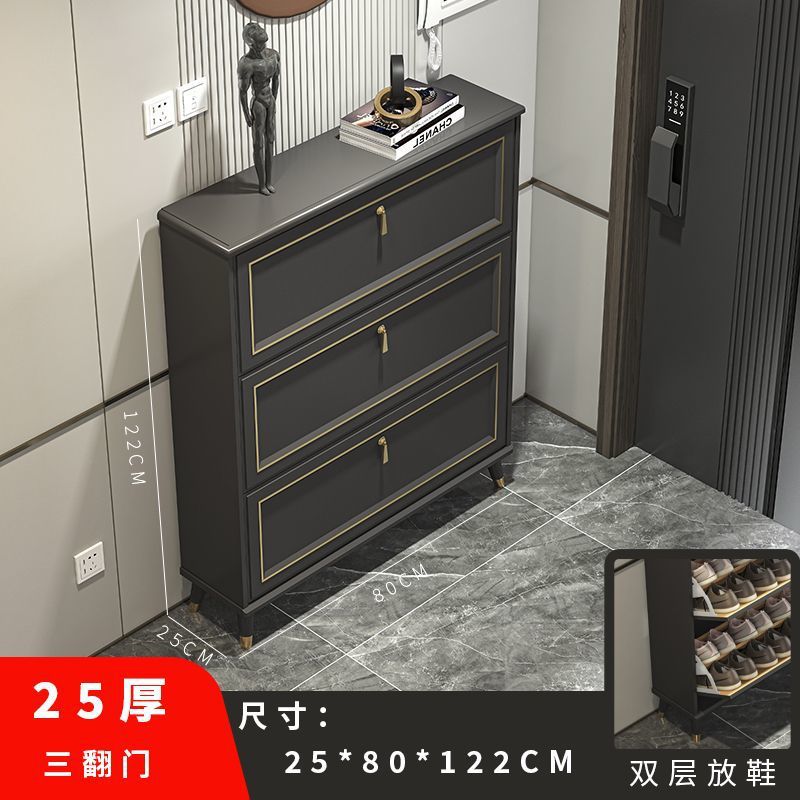 Nuevo modelo 2026, zapatero ultrafino de estilo lujoso y popular con tapa abatible para la entrada del hogar, tendencia en TikTok.