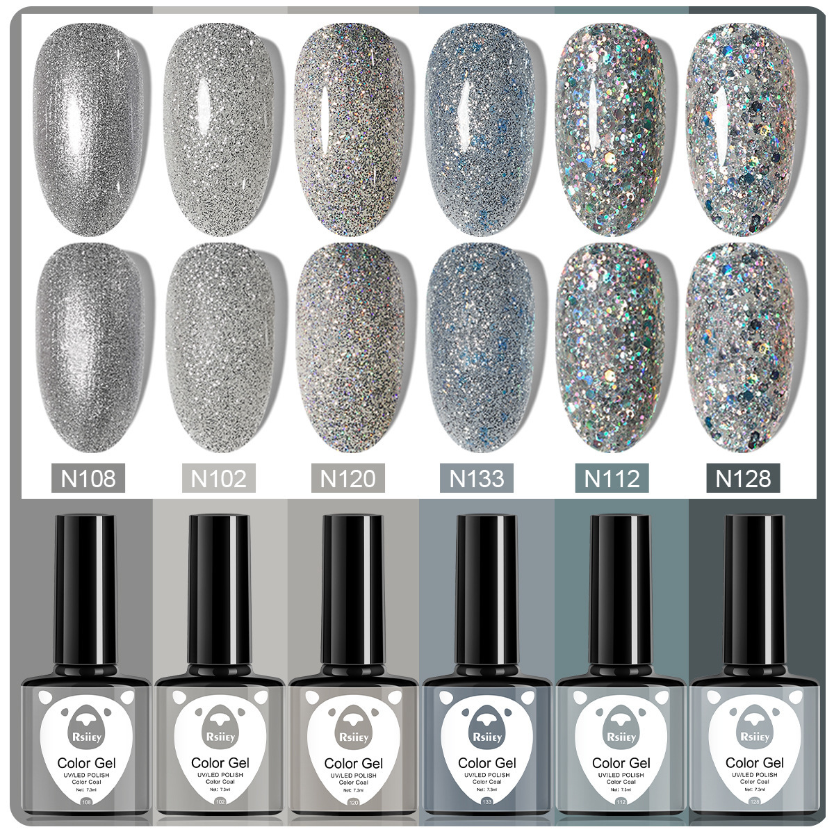 6 colores esmalte de uñas pegamento fototerapia embotellada color popular pintado brillante ojo de gato pegamento UV fototerapia pegamento esmalte de uñas traje de pegamento