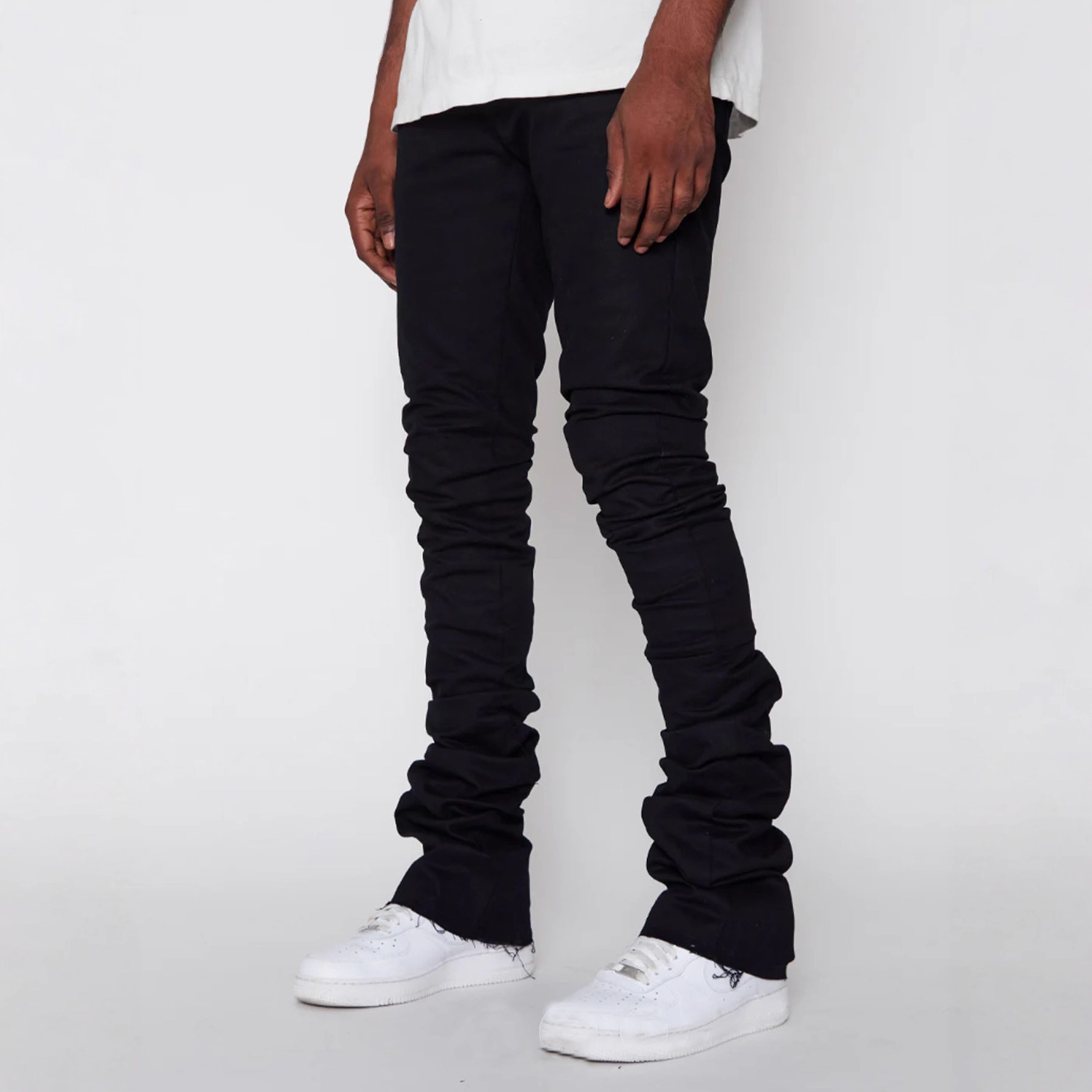 Nuovi jeans da uomo europei e americani a gamba dritta, moda di strada transfrontaliera, in denim patchwork elastico e molto venduti_voghion.com