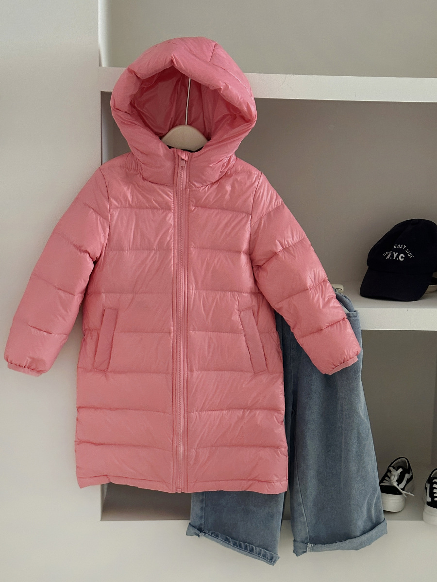 Chaqueta de invierno para niños ligero estilo coreano de longitud media otoño e invierno pato blanco abajo chaqueta para niños top
