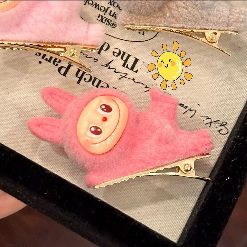 バブルマート周辺小型人形ラブブヘアピンかわいいガーリーハートサイド前髪クリップカモノハシクリップヘアアクセサリー女性用|undefined