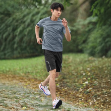 2025新套装男薄款跑步冰丝夏季速干衣篮球服短袖健身衣服宽松短裤