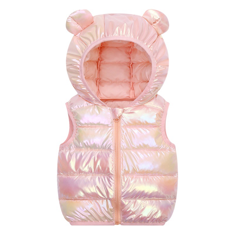 Foreign Trade Children's Clothing 2026 Autumn and Winter Children's down Cotton Jacket Boys and Girls Hooded Vest Children's Gilet