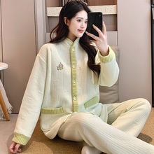 2025空气棉孕妇睡衣秋冬保暖月子服产后哺乳喂奶休闲家居套装11月
