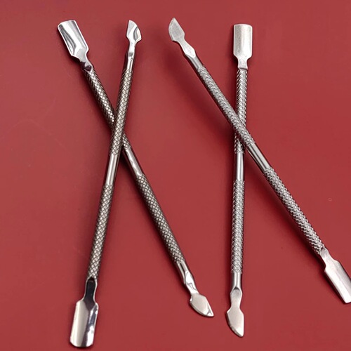 Manufacturer's stainless steel nail art pusher dead skin push-off nail double-ended small steel pusher nail art specialty tool