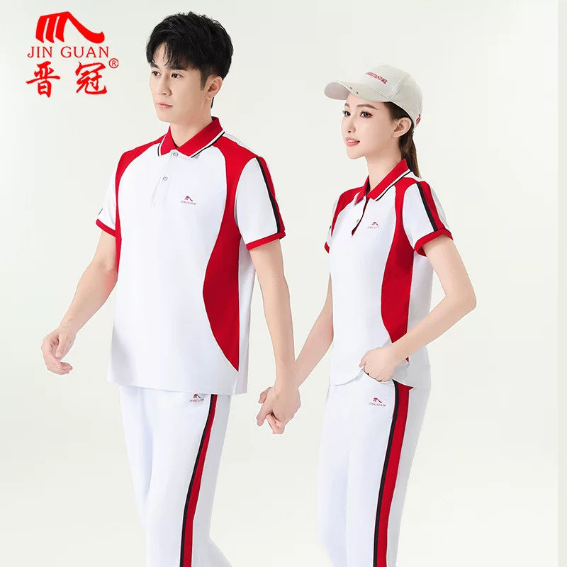 夏晋冠 夏季运动服 для мужчин и женщин для зала, с коротким рукавом