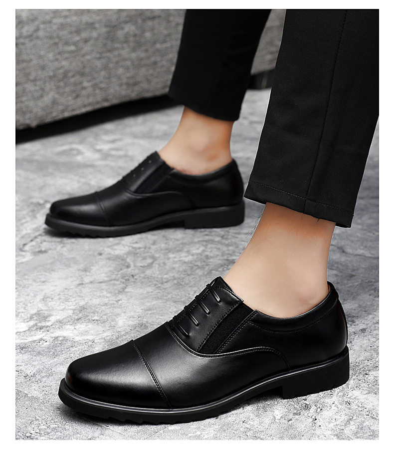 Men's Formal Oxford Patent Leather Suede Pointed Toe Business Casual Shoes_voghion.com