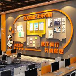 毛毡贴公告栏办室墙面装饰氛围布置企业文化司员工展示板照片荣誉
