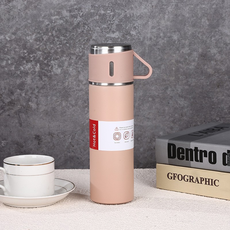 Juego de tazas de vacío de acero inoxidable 304 transfronterizo, una taza, tres cubiertas, doble capa, taza portátil de negocios, juego de tazas de regalo de oficina