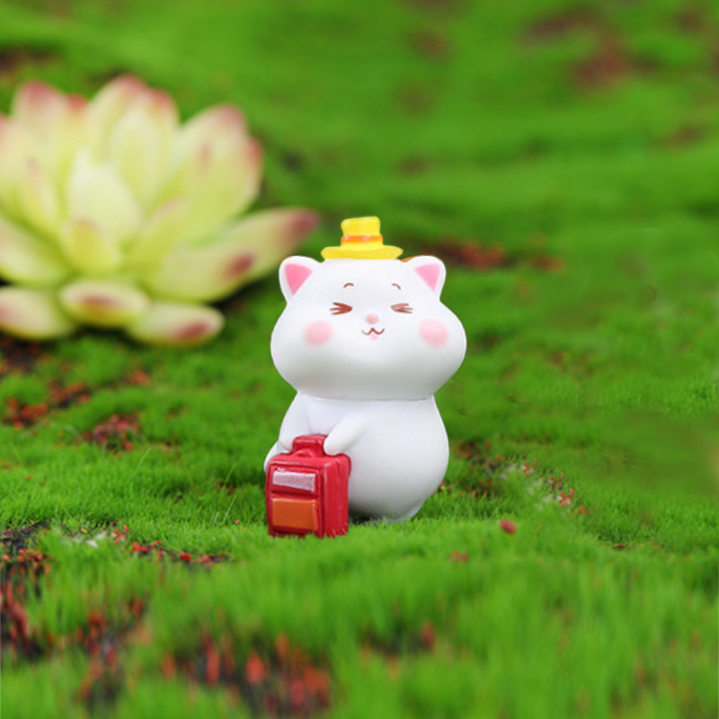 Nueva decoración de jardinería de micro paisaje gato lindo Daisy todos los días accesorios de decoración de paisajismo de bricolaje artesanías de pvc al por mayor