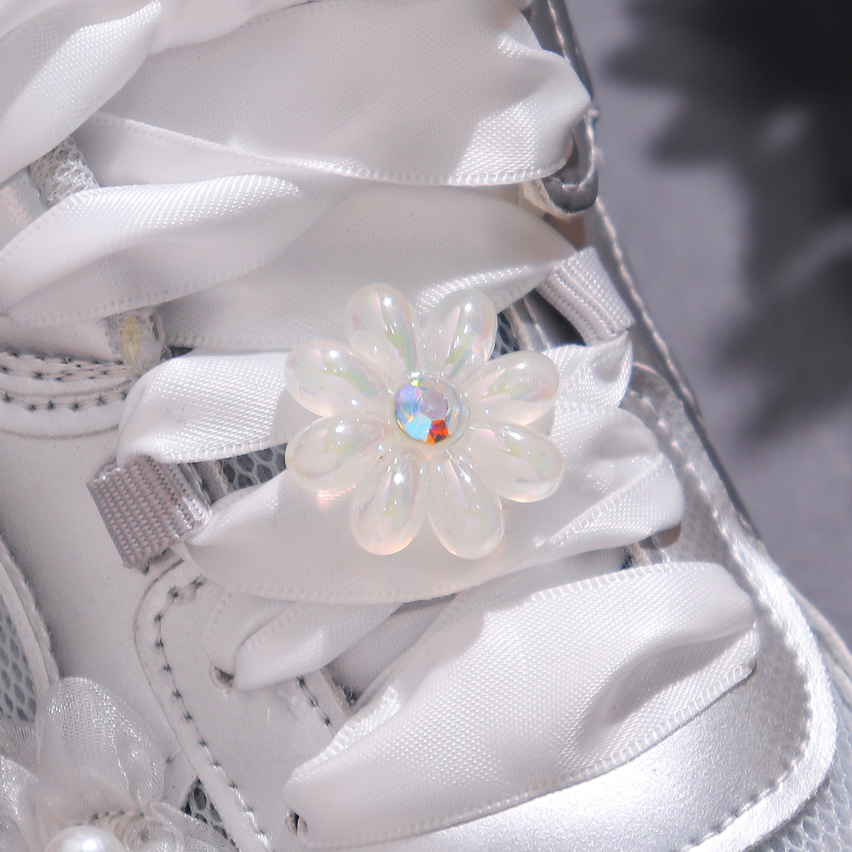 Coreano oso de cristal flor accesorios superiores zapatos de alto nivel de flores de formación zapatos DIY botones superiores