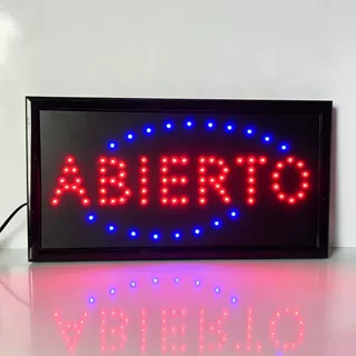 西班牙语 LED广告牌 ABIERTO 阿根廷八字插