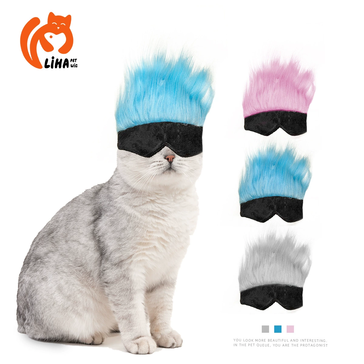 Новый питомец парик капюшон кошачий смешной парик кошачий маска для глаз