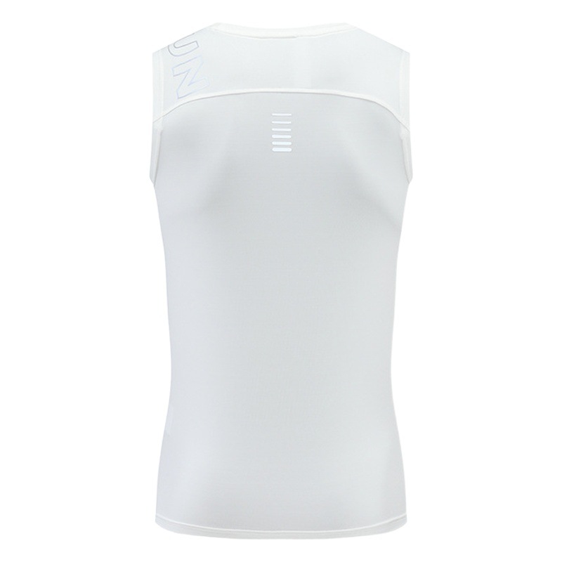 Verano de los hombres de maratón entrenamiento de secado rápido chaleco deportivo fitness sin mangas suelta transpirable chaleco en stock impreso