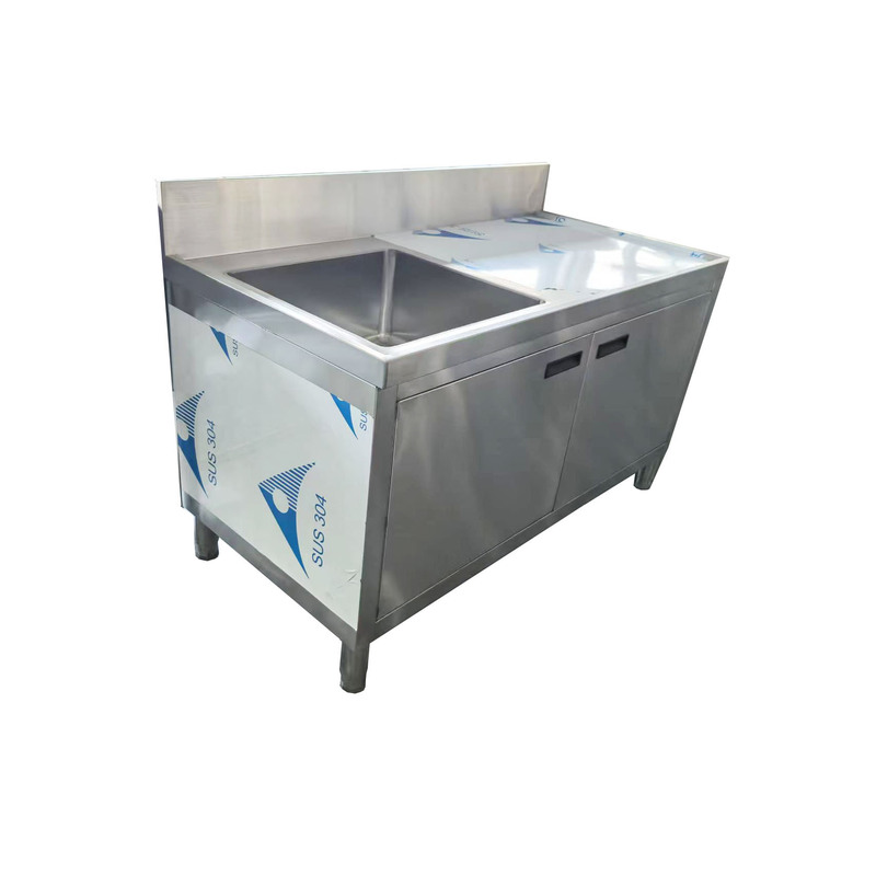 201S/S High-Quality, Low-Price Commercial Kitchen Double Sink with Drawer, Stainless Steel European-Style Sink