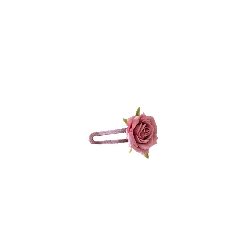 Sen Rose clip de cabello de mujer de alto nivel detrás de la cabeza de un clip de boca de pato medio clip de cabello clip de cabello tocado