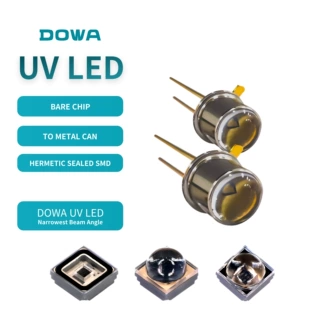 UVB LED DOWA紫光直插式灯珠TO18 325nm340nm防伪验证荧光检测