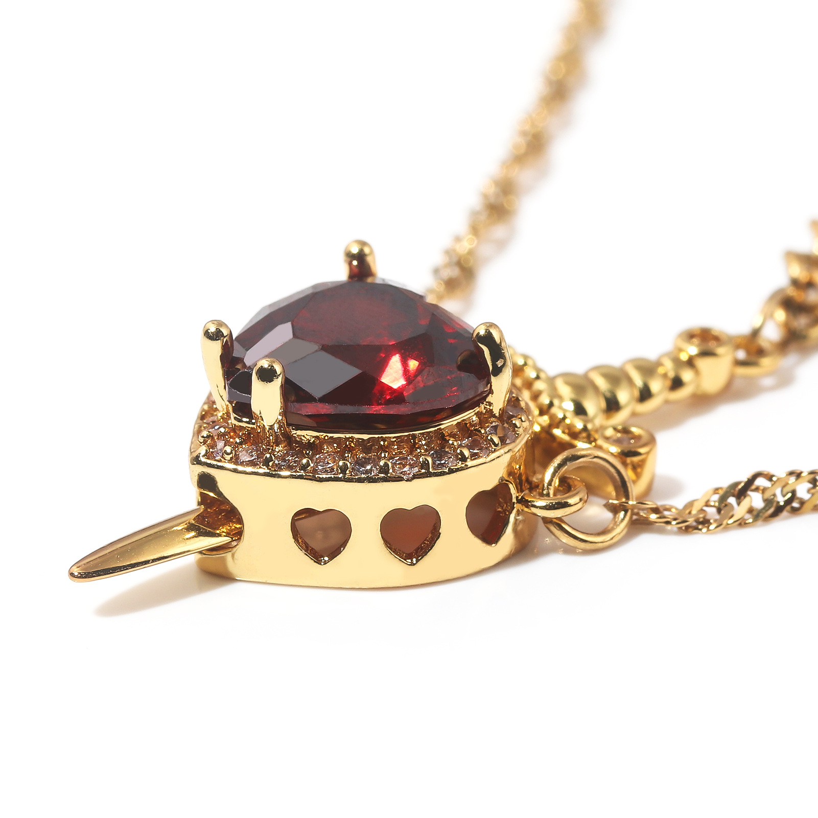 Casual, Daily Occasion Elegant Modern Style Heart Shape Iron Copper Chain-free Pendant Necklaces Wholesale