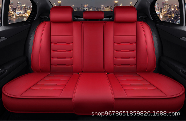 Car Seat Cushion, Universal for All Seasons, Full Surround Special Seat Cover, Breathable Perforated Leather Car Seat Cushion Cover for Summer, Universal Model