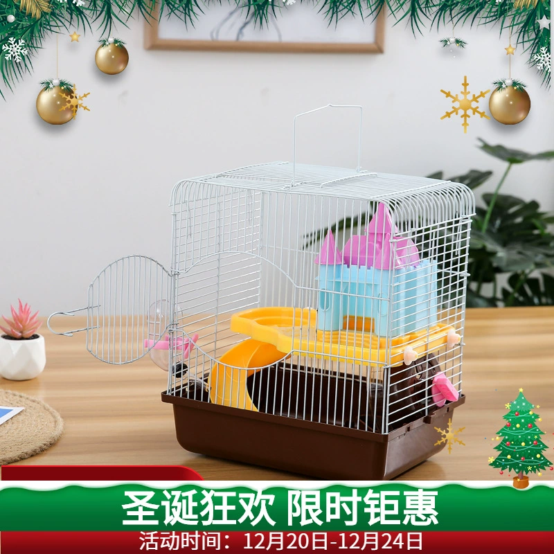 Домашнее Животное Бур Хомяк Клетка Волшебный Сказочный Замок Золотой Медведь Клетка Роскошная двухэтажная Вилла Хомяк Принадлежности Игрушки