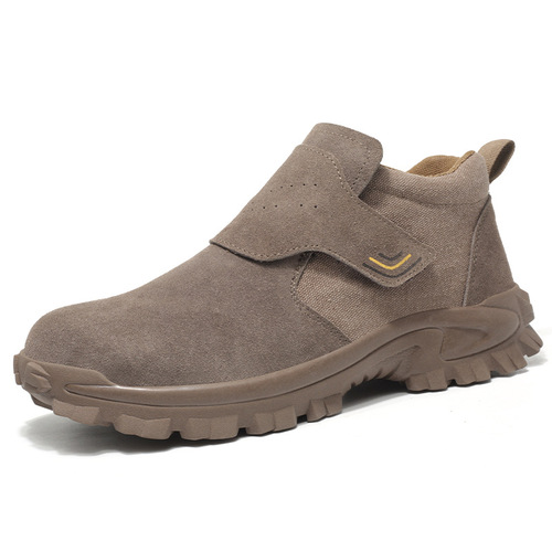New labor protection shoes for men, welding shoes with lace covers, anti-scalding and high temperature resistant rubber soles, anti-sparks, breathable and non-slip