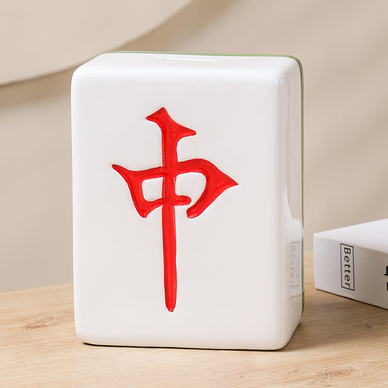 Decoraciones de cerámica para ganar dinero, joyas para atraer dinero, mahjong, escritorio de sala de estar para ganar dinero, decoraciones para el hogar