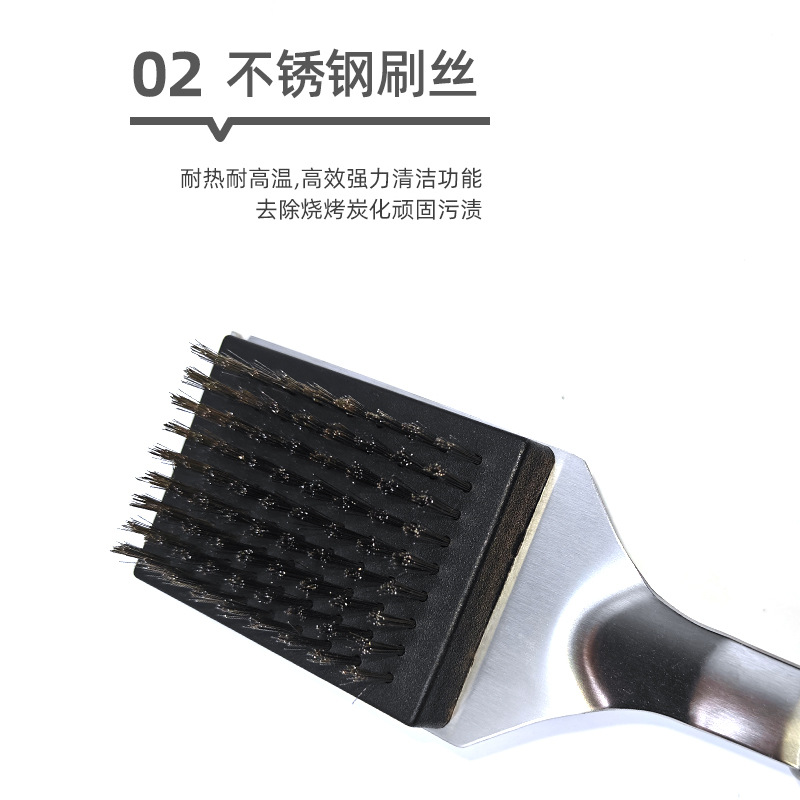 Grill Brush Barbecue Wire Brush Cleaning Brush Grill Grill Oven Steel Brush Grill Brush Outdoor Tool Brush 2