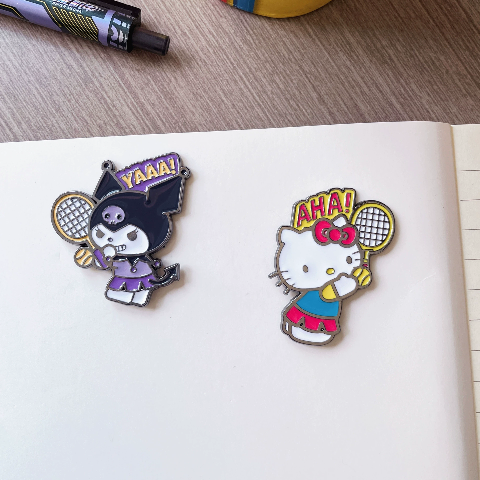 Sanrio, Hello Kitty, комиксы, мультяшная милая брошь, металлическая нашивка для школьников, аксессуар для сумки