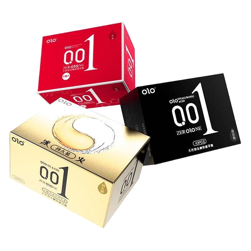 OLO Hyaluronic Acid Condom 10 Pack Male Goddess Ice Fire Condom Hotel Adult Sex Products Fun