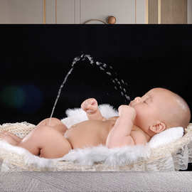 怀孕生儿子胎娃娃海报男婴儿双胞胎宝宝图片墙贴孕妇卧不干胶贴纸