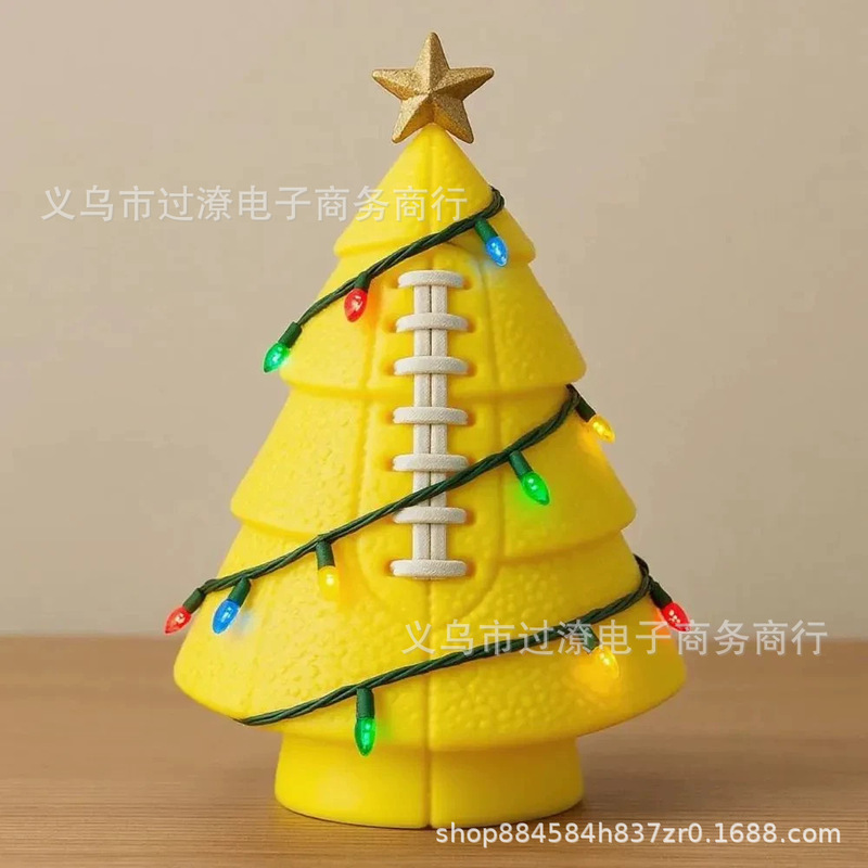 独立站 新款 Football Christmas Tree Decor 足球圣诞树树脂装饰|undefined