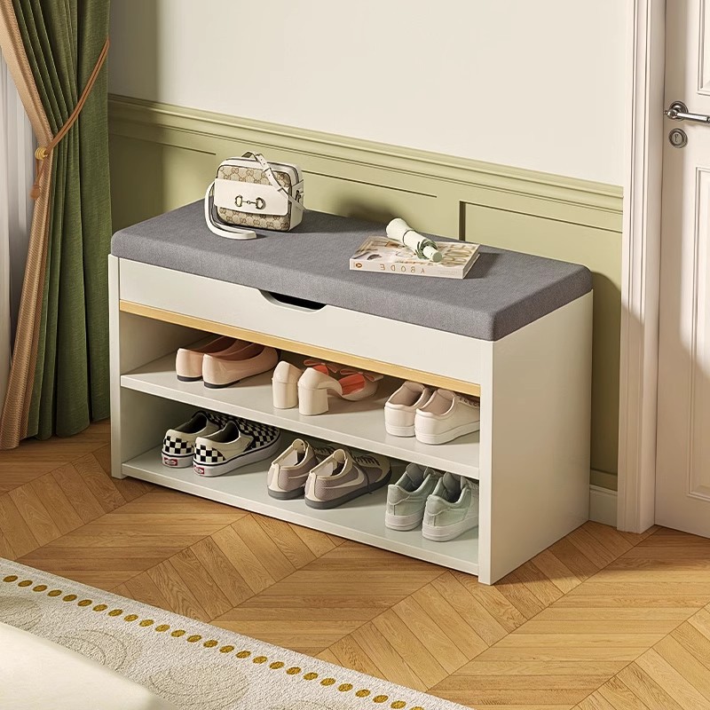 Taburete de cambio de zapatos puerta doméstica moderna simple se puede sentar y almacenar en un taburete de zapatos pequeño tipo de casa estrecha espesa ahorrar espacio