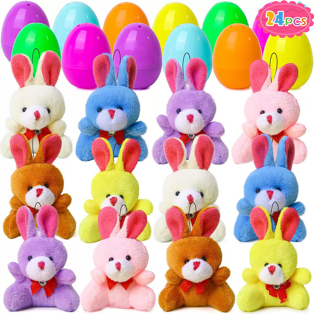 Juguete de Conejo de Peluche para Niños, Regalo de Pascua, Juguete de Cápsula, Huevo de Pascua DIY de Amazon 2026