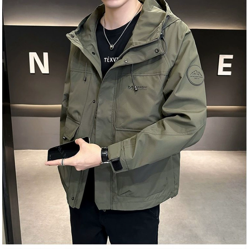 Весенняя и Осенняя куртка Новая куртка с капюшоном Свободная куртка с капюшоном