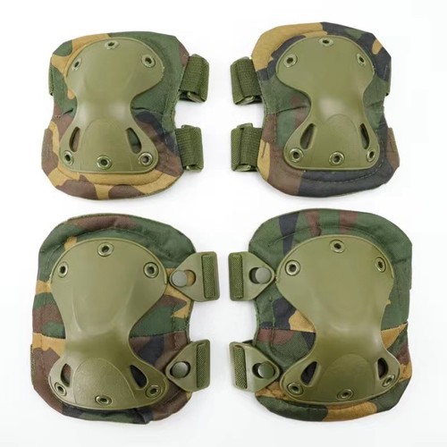 Field Outdoor Knee Elbow Tactical Gear Set for Men Military Fans - Ground Crawling Training Equipment Cycling Protection Four-Piece Set