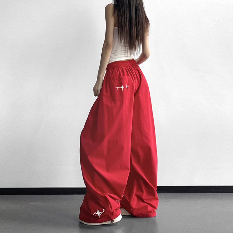 2026 Spring American-Style Work Pants for Women, Loose Casual Wide-Leg Pants, Sports Pants, Jazz Dance Pants 2026 Spring American-Style Work Pants for Women, Loose Casual Wide-Leg Pants, Sports Pants, Jazz Dance Pants