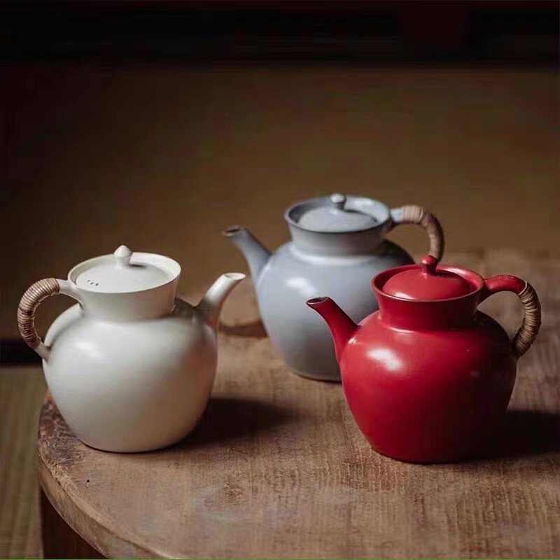 Fanshantang Old Rock Mud Soda Glaze White Mud Pottery Pot Household Can Raised Open Pieces Boiling Water Tea Pot Tea Boiling Boiler Fu Rong