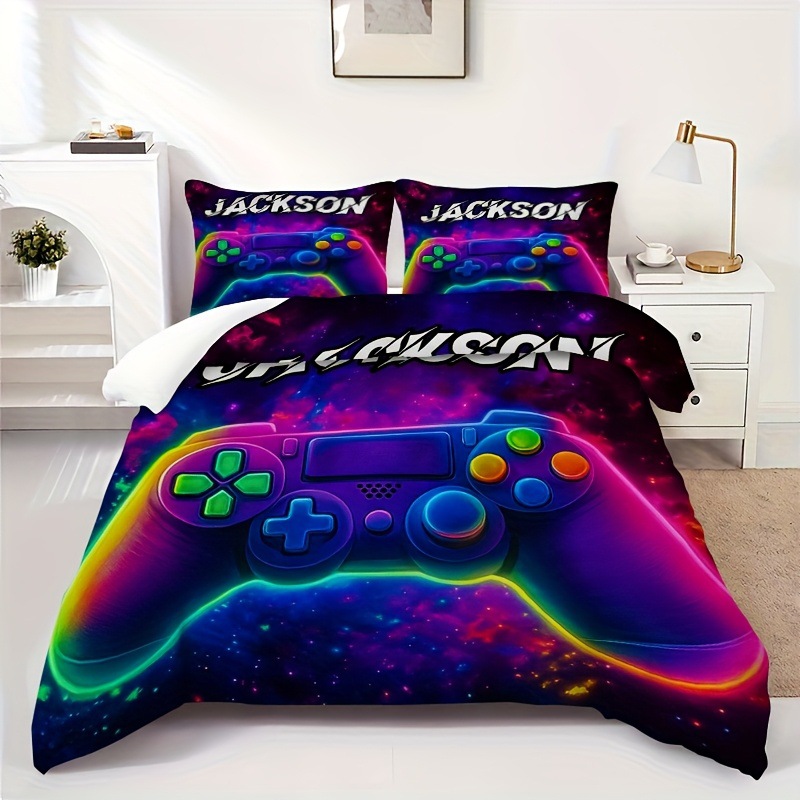 Impresión digital transfronteriza abrasión edredón juego de deportes electrónicos kits textiles suaves pro-piel TEMU / JIT