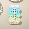 #8 Mixed color B style [6-piece set with card] 4cm pearlescent five-petal flower style