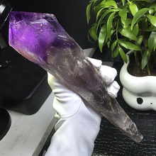 天然巴西紫水晶权杖紫水晶原石骨架摆件疗愈魔杖家居摆件装饰藏品