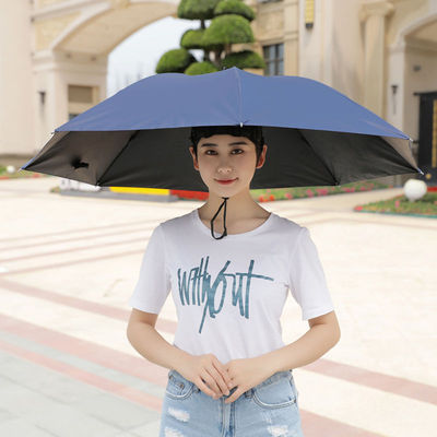 Umbrella hat Wearing Large rain or shine Dual use Folding umbrella Go fishing Photography Picking Hats Umbrella hat Hat Sunscreen Umbrella