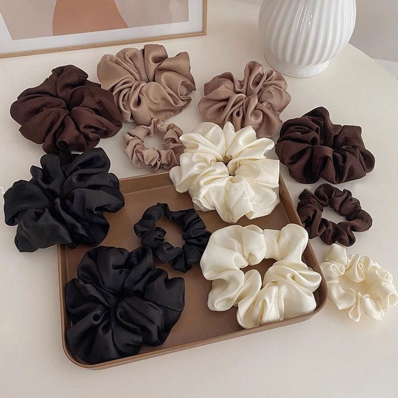 mori style pork intestine hair ring hair accessories women‘s leather case highly elastic hair rope headdress flower french headdress hairtie rubber band headdress