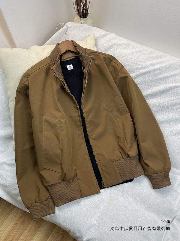 美式复古bomber飞行夹克外套男短款巴恩风cleanfit廓形立领棒球服