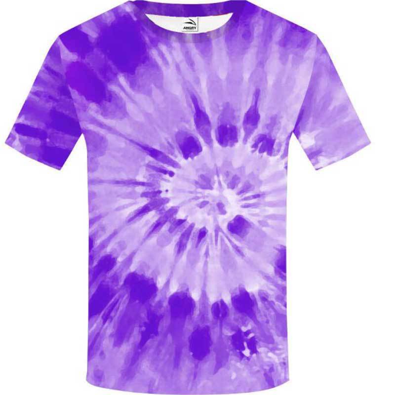 2024 verano europeo y americano suelto deportes y ocio tie-dye cuello redondo manga corta para hombres pareja juvenil moda marca de moda camiseta